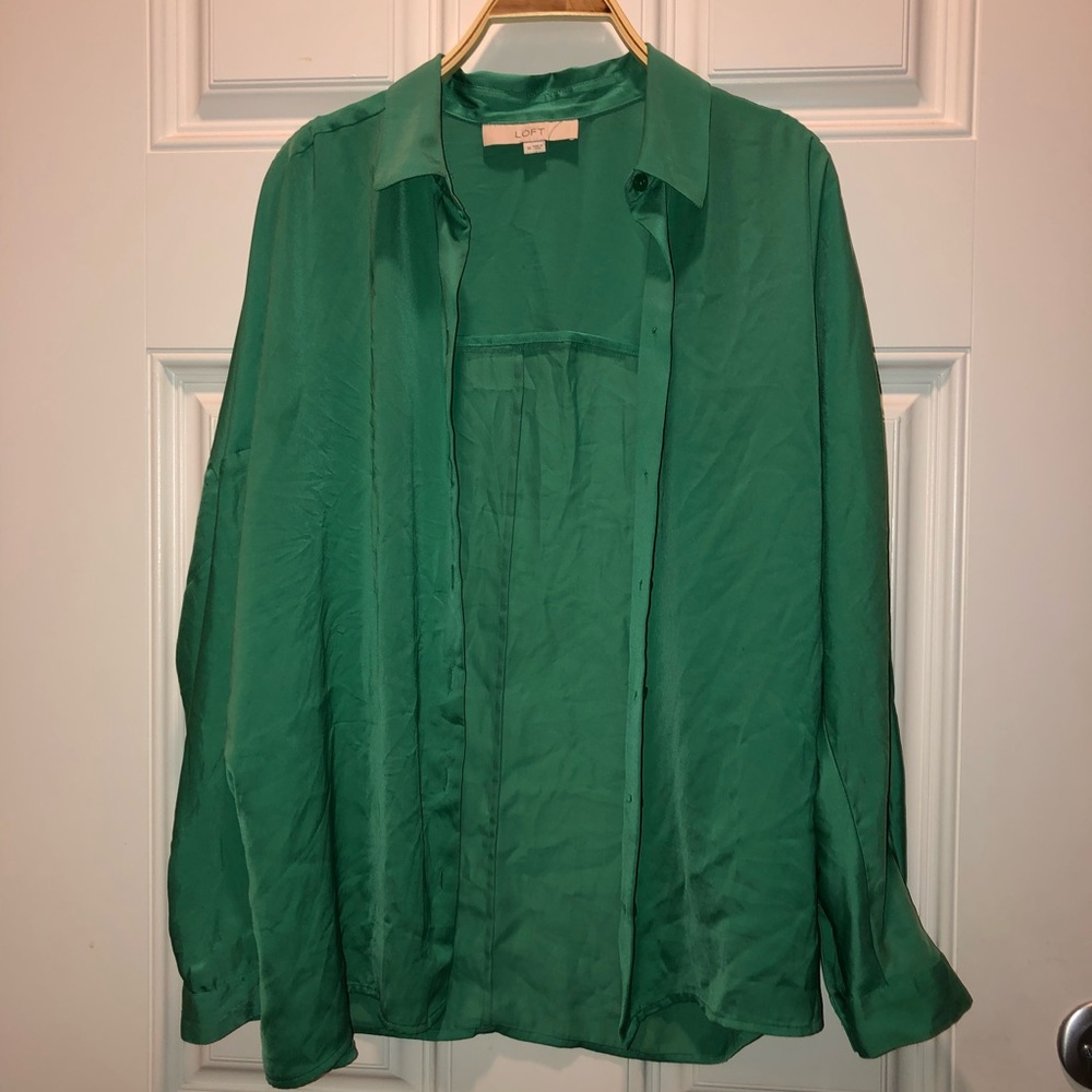 Loft green Chiffon shirt